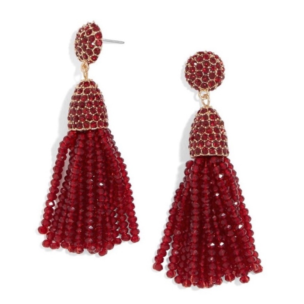 ❤️NWT Baublebar Red Crystal Tassel Earrings